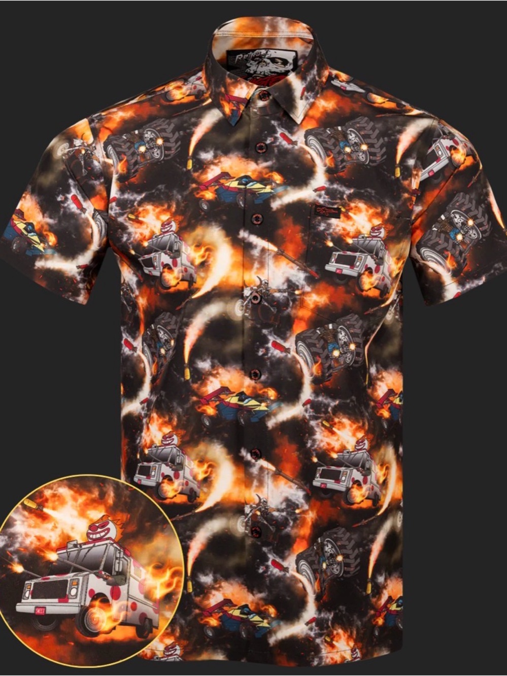Retro Rifle Twisted Button Down - 4XL